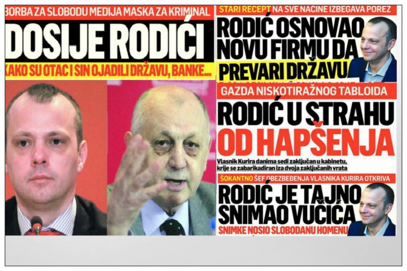 Iza tabloidnog i pornografskog sardžaja tabloida Kurir krila se manipulativna šema poslovanja firmi u vlasništvu Radisava i Aleksandra Rodića koja je rezultirala milionskim poreskim utajama i nevraćenim kreditima bankama.